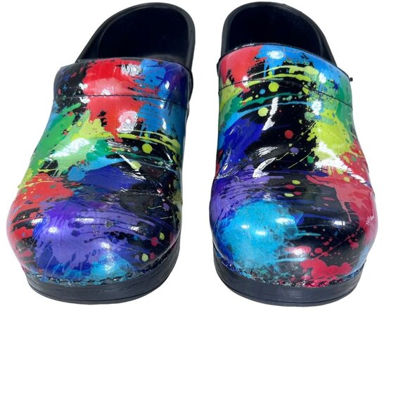 Dansko Clogs Shoes EU 36 Paint Splatter Professional Nursing Slip On READ 5.5-6 - Picture 3 of 16